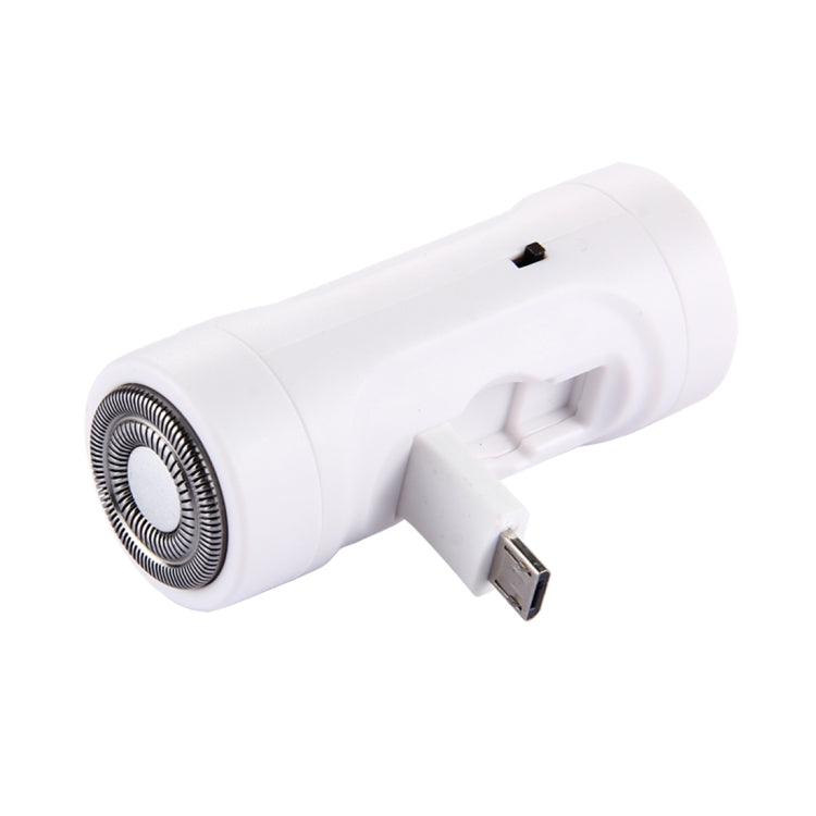 Cell Phone Razor 2 in 1 Mini Micro USB Portable Electric Trimmer Shaver for Android Phones with Flashlight Function