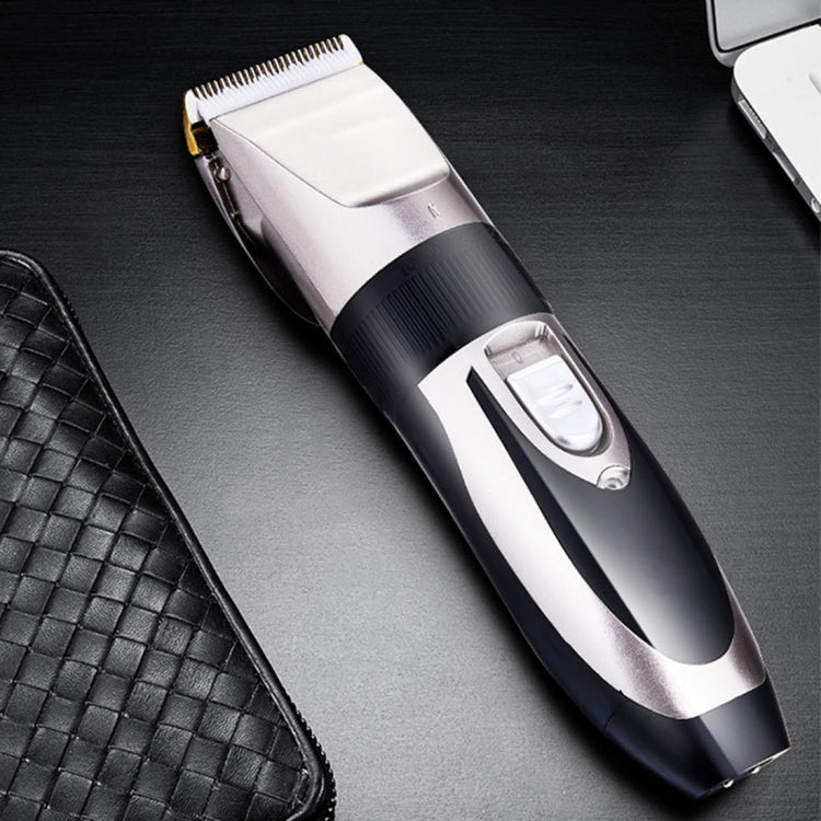 Electrical Hair Trimmer Rechargeable Mute Hair Clipper Hair Cutting Machine Set Trimmer Tool with 4 Combs(Champagne Gold)