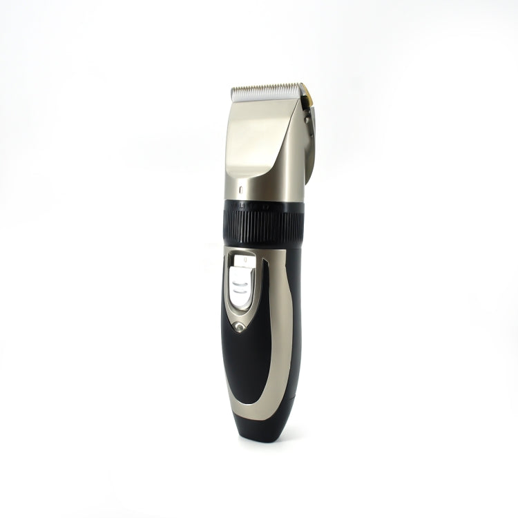 Electrical Hair Trimmer Rechargeable Mute Hair Clipper Hair Cutting Machine Set Trimmer Tool with 4 Combs(Champagne Gold)