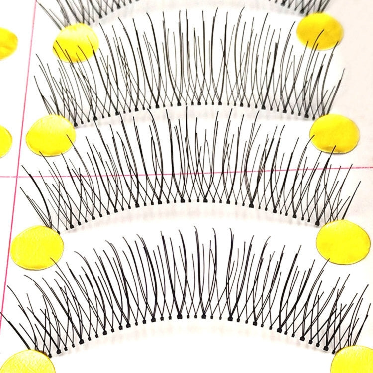 10 Pairs 218 Criss-Cross Transparent Stem Natural Makeup Lashes Charming Long Thick Black False Eyelashes
