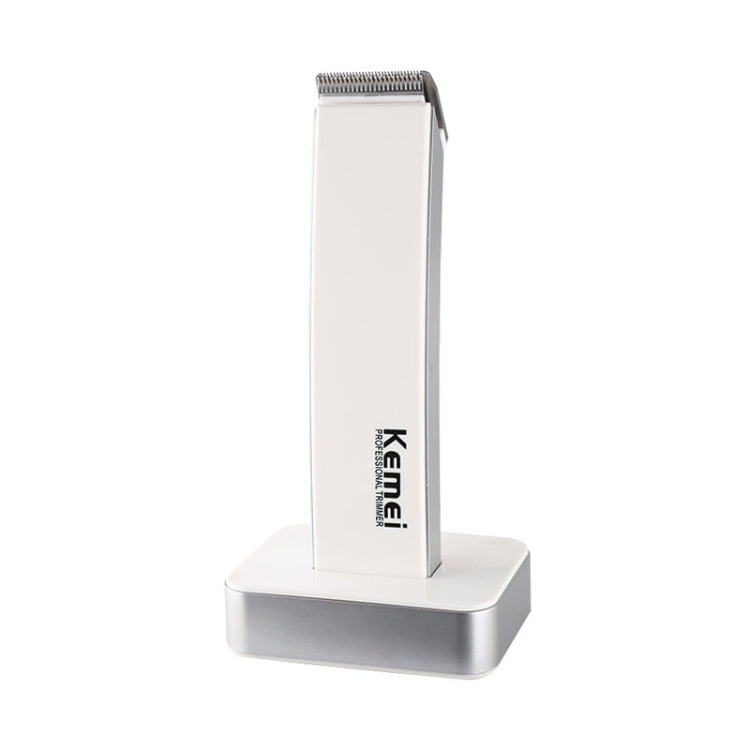 KM-619 Electric Rechargeable Professional Hair Clipper, EU Plug(White)
