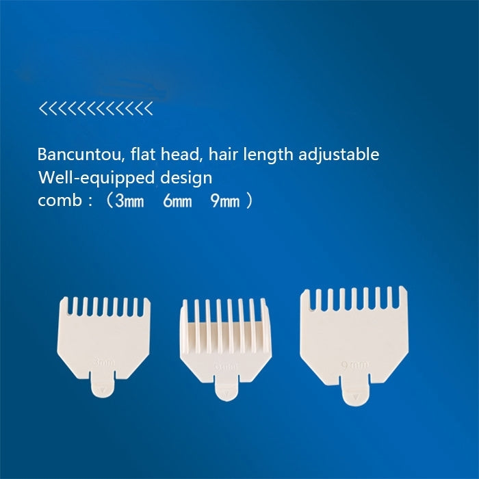 KM-619 Electric Rechargeable Professional Hair Clipper, EU Plug(White)