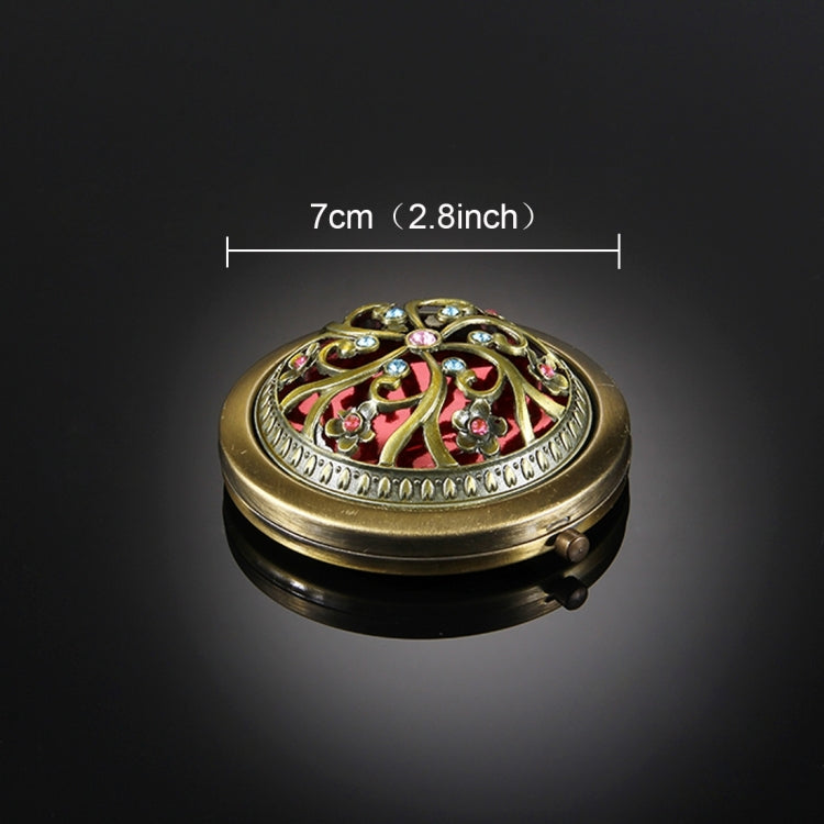 Retro Style Portable Round Makeup Mirror, Color Random Delivery