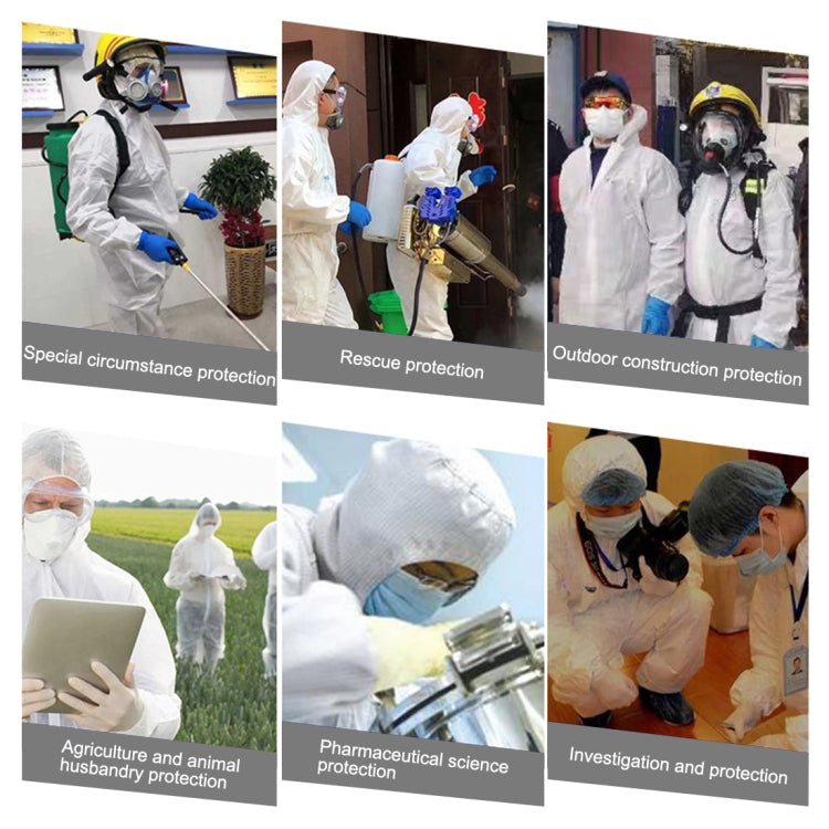 Non-woven Waterproof Disposable Thick Durable Isolation Safely Clothes, Size: Free Size(White)