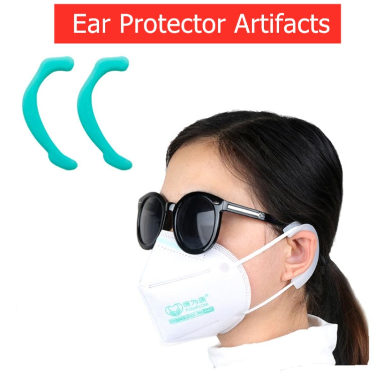 2 Sets Reusable Face Mask Soft Silicone Ear Hook Invisible Earmuffs