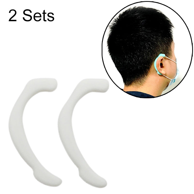 2 Sets Reusable Face Mask Soft Silicone Ear Hook Invisible Earmuffs