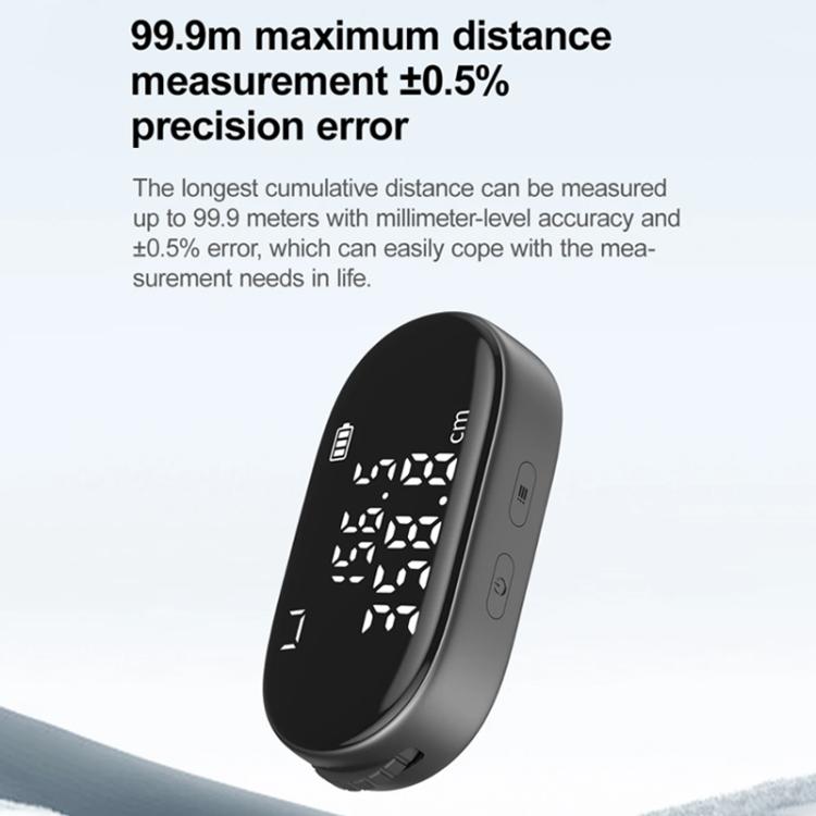 Original Xiaomi Youpin DUKA ATuMan Q2 Electronic Ruler Portable Digital Wheel Tape Measure Tool  - Black