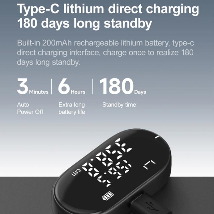 Original Xiaomi Youpin DUKA ATuMan Q2 Electronic Ruler Portable Digital Wheel Tape Measure Tool  - Black