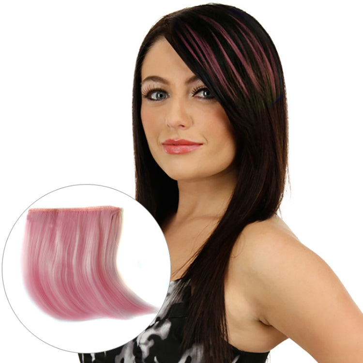 5 PCS Color Gradient Invisible Seamless Hair Extension Wig Piece Straight Hair Piece Color Bangs Hair Piece