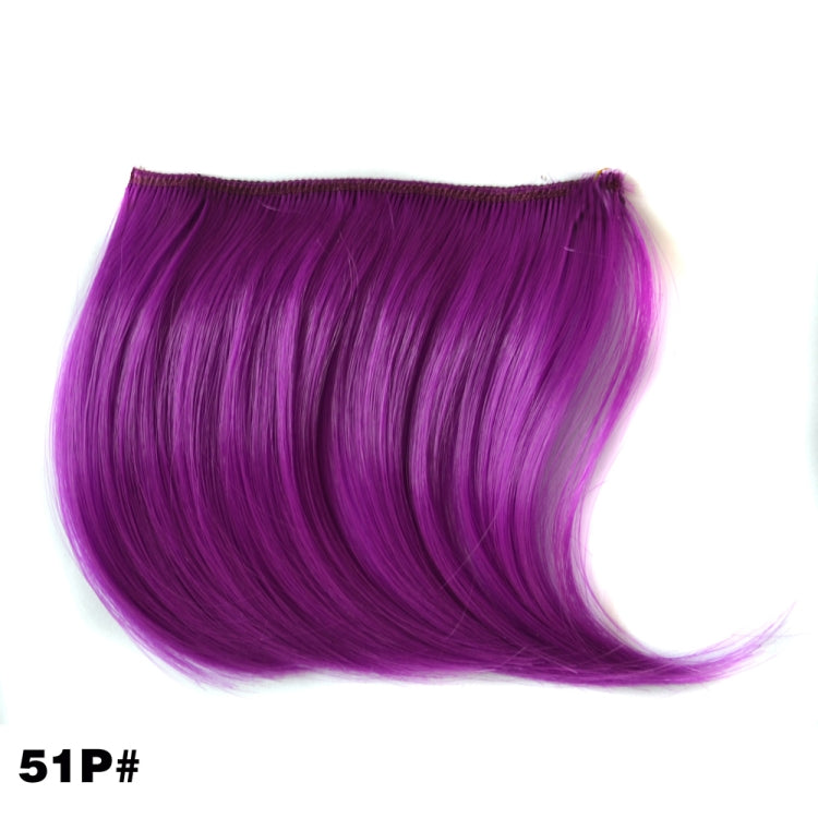 5 PCS Color Gradient Invisible Seamless Hair Extension Wig Piece Straight Hair Piece Color Bangs Hair Piece