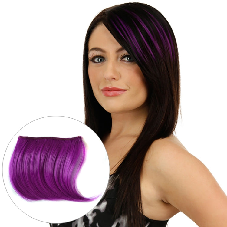 5 PCS Color Gradient Invisible Seamless Hair Extension Wig Piece Straight Hair Piece Color Bangs Hair Piece
