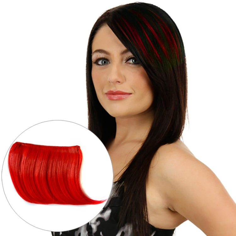 5 PCS Color Gradient Invisible Seamless Hair Extension Wig Piece Straight Hair Piece Color Bangs Hair Piece
