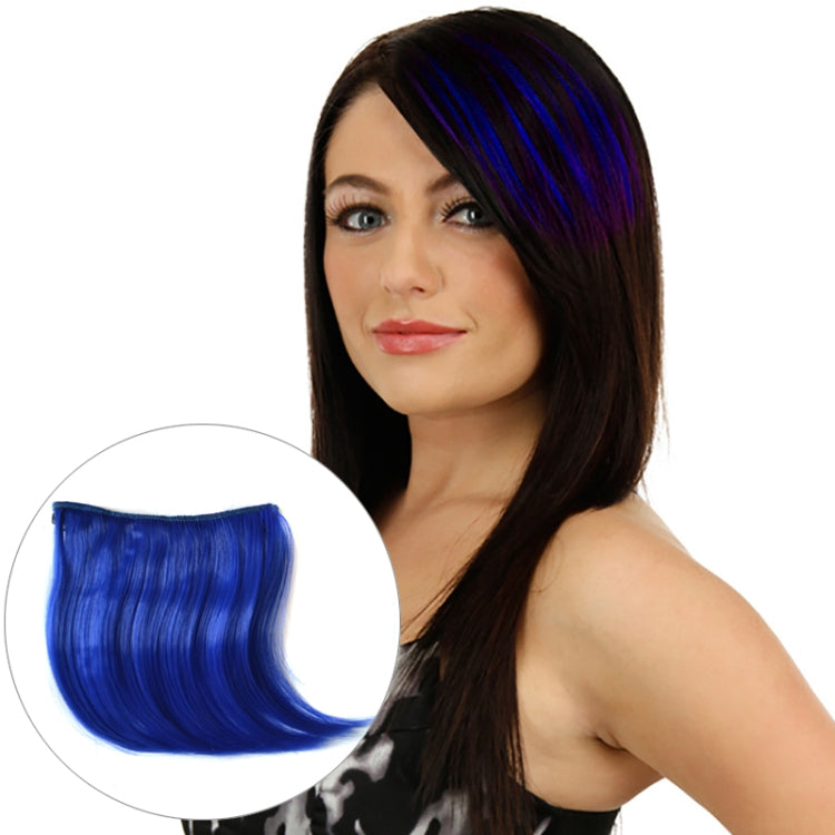 5 PCS Color Gradient Invisible Seamless Hair Extension Wig Piece Straight Hair Piece Color Bangs Hair Piece