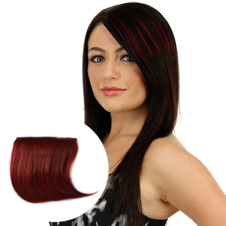 5 PCS Color Gradient Invisible Seamless Hair Extension Wig Piece Straight Hair Piece Color Bangs Hair Piece