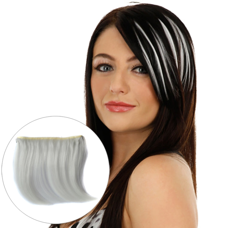 5 PCS Color Gradient Invisible Seamless Hair Extension Wig Piece Straight Hair Piece Color Bangs Hair Piece