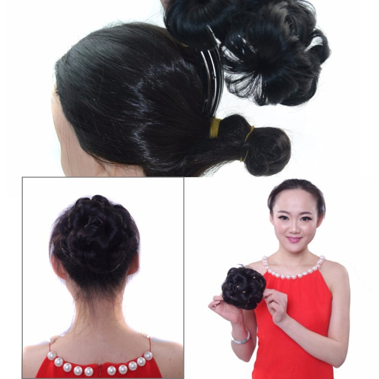 12H613# Wig Ball Head Flower Hairpin Hair Bag Wig Headband for Bride
