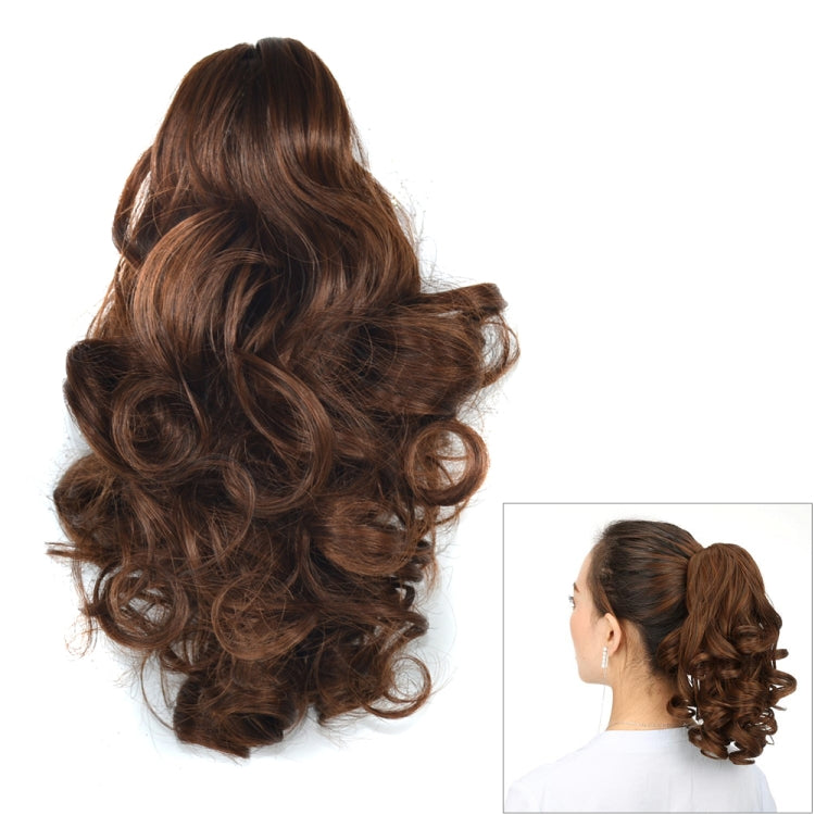 Natural Short Curly Hair Clip-on Pear Blossom Roll Horsetail Wig