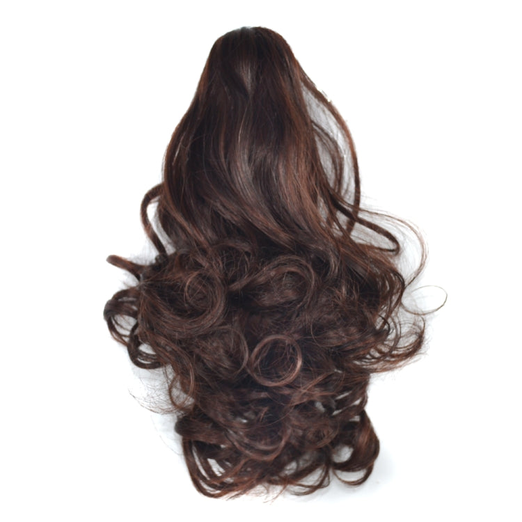 Natural Short Curly Hair Clip-on Pear Blossom Roll Horsetail Wig