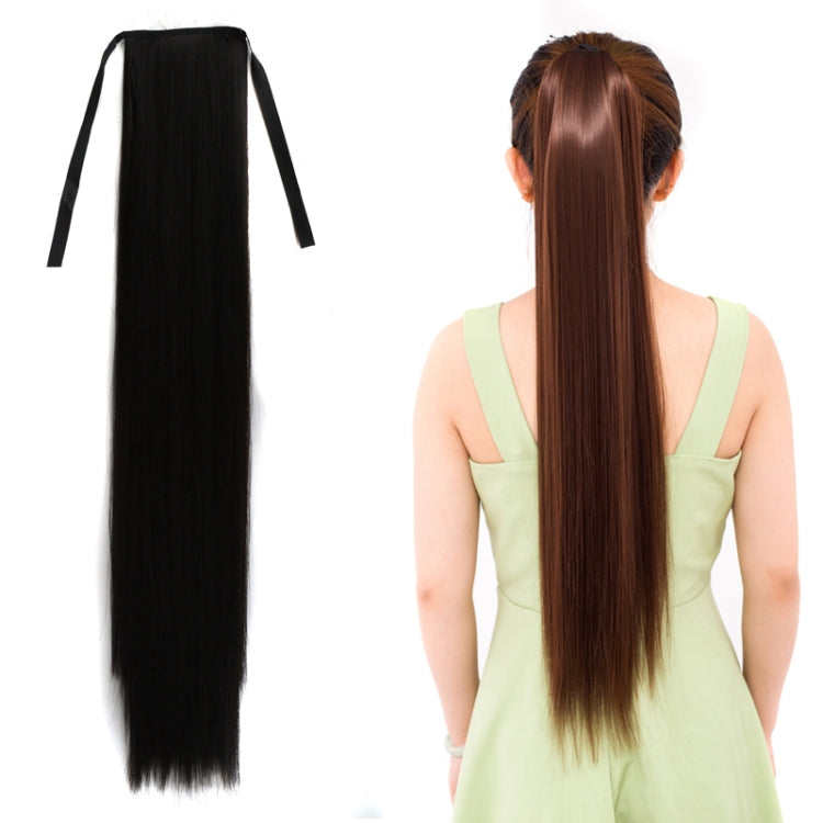 Natural Long Straight Hair Ponytail Bandage-style Wig Ponytail for Womenï¼ŒLength: 75cm