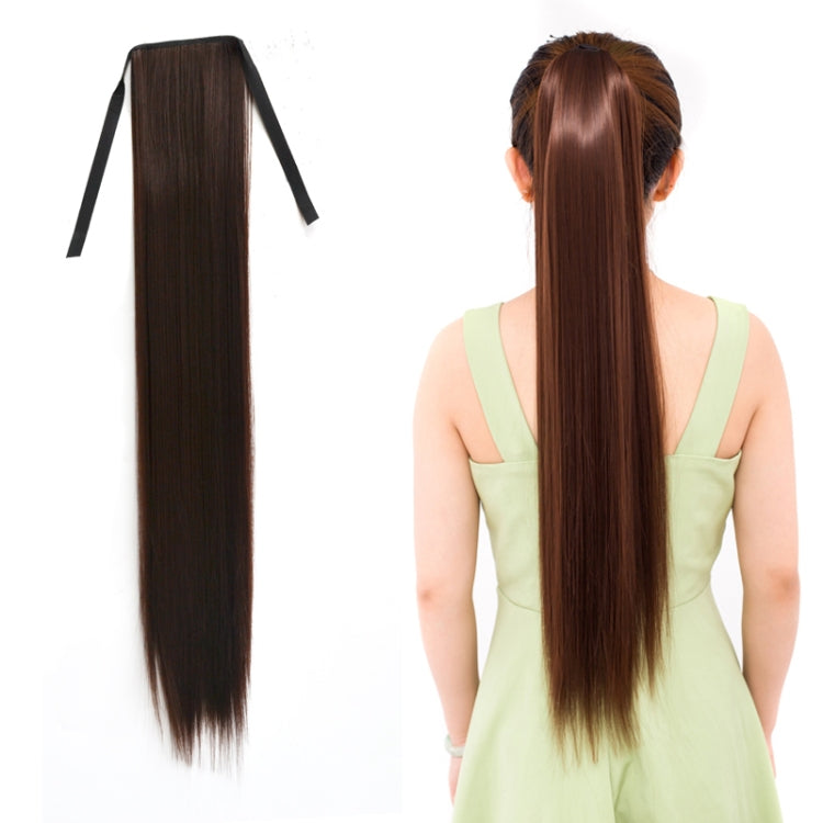 Natural Long Straight Hair Ponytail Bandage-style Wig Ponytail for Womenï¼ŒLength: 75cm