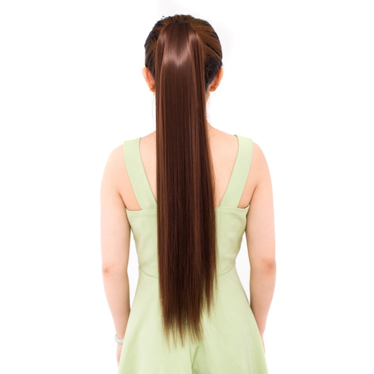 Natural Long Straight Hair Ponytail Bandage-style Wig Ponytail for Womenï¼ŒLength: 75cm