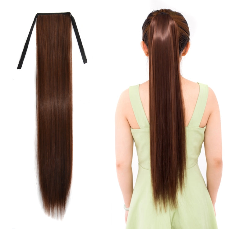 Natural Long Straight Hair Ponytail Bandage-style Wig Ponytail for Womenï¼ŒLength: 75cm