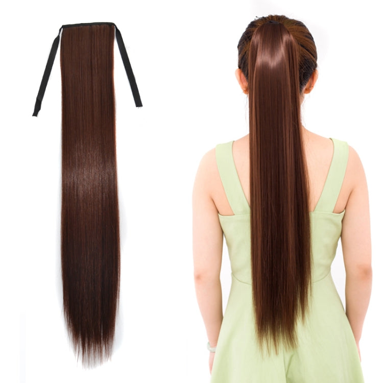 Natural Long Straight Hair Ponytail Bandage-style Wig Ponytail for Womenï¼ŒLength: 75cm