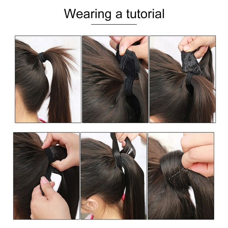 22# Invisible Seamless Bandage-style  Wig Long Straight Hair Wig Ponytail