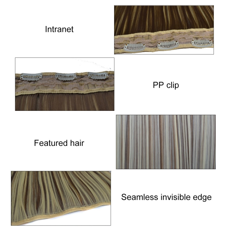 99J# One-piece Seamless Five-clip Wig Long Straight Wig Piece
