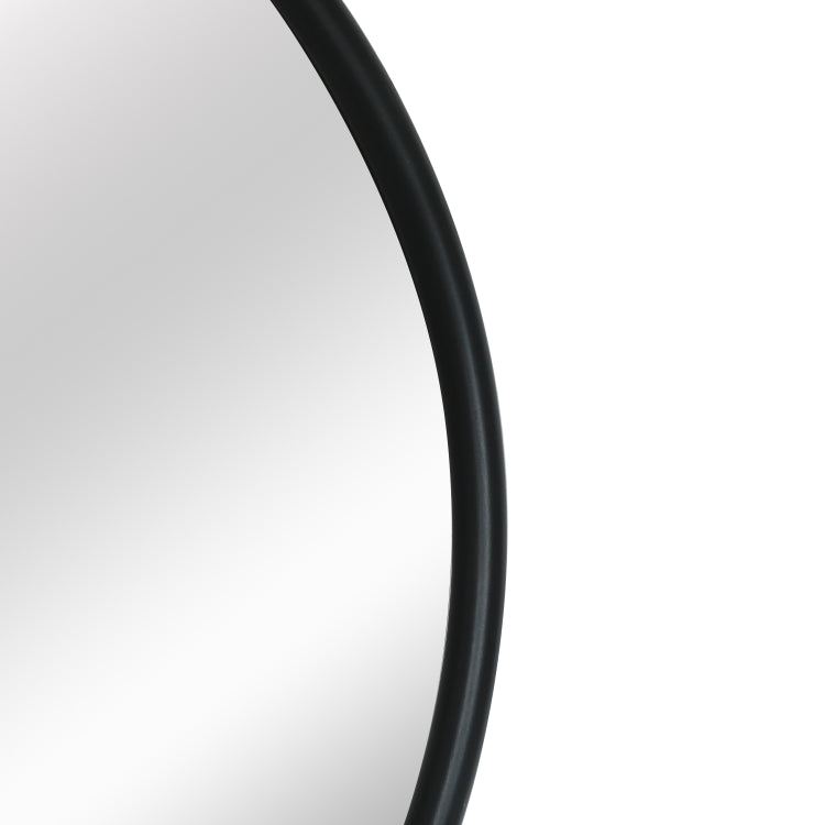 [US Warehouse] Metal Circular Frame Indoor Iron Wall Mounted Plane Mirror Size: 22 inch (Black)