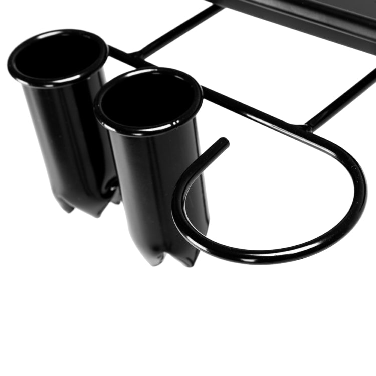 [US Warehouse] Hairdressing Beauty Tool Cart Aluminum Tray(Black)