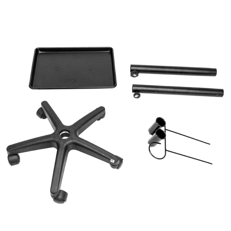 [US Warehouse] Hairdressing Beauty Tool Cart Aluminum Tray(Black)