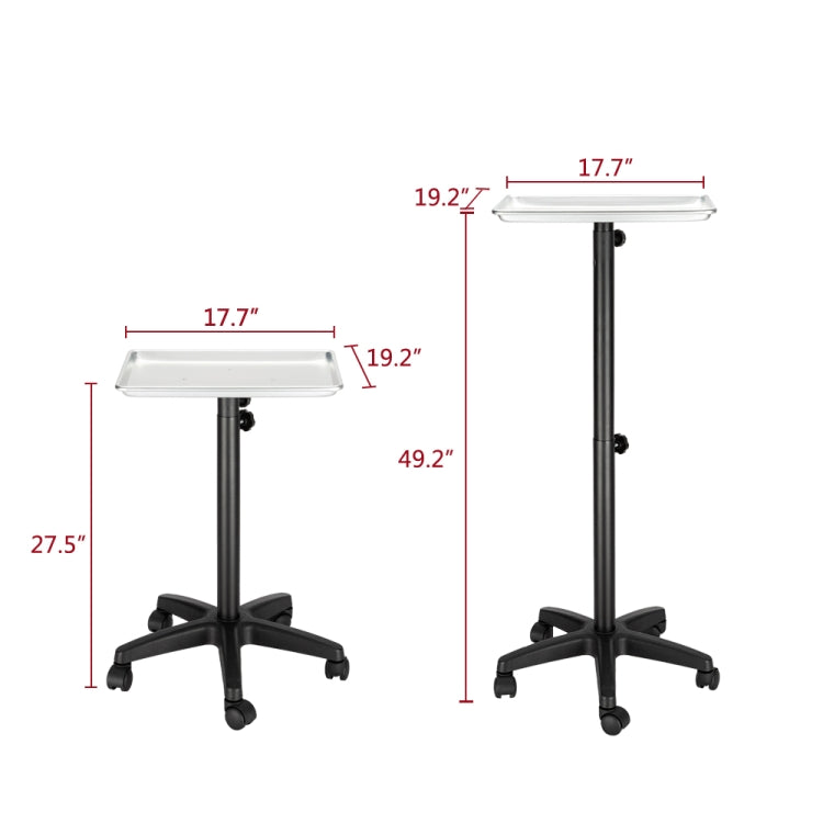 [US Warehouse] Hairdressing Beauty Tool Cart Aluminum Tray(Silver)