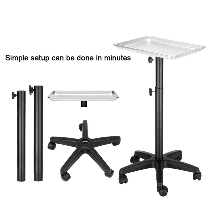 [US Warehouse] Hairdressing Beauty Tool Cart Aluminum Tray(Silver)