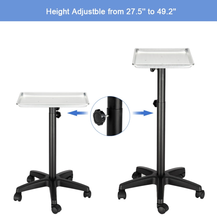 [US Warehouse] Hairdressing Beauty Tool Cart Aluminum Tray(Silver)