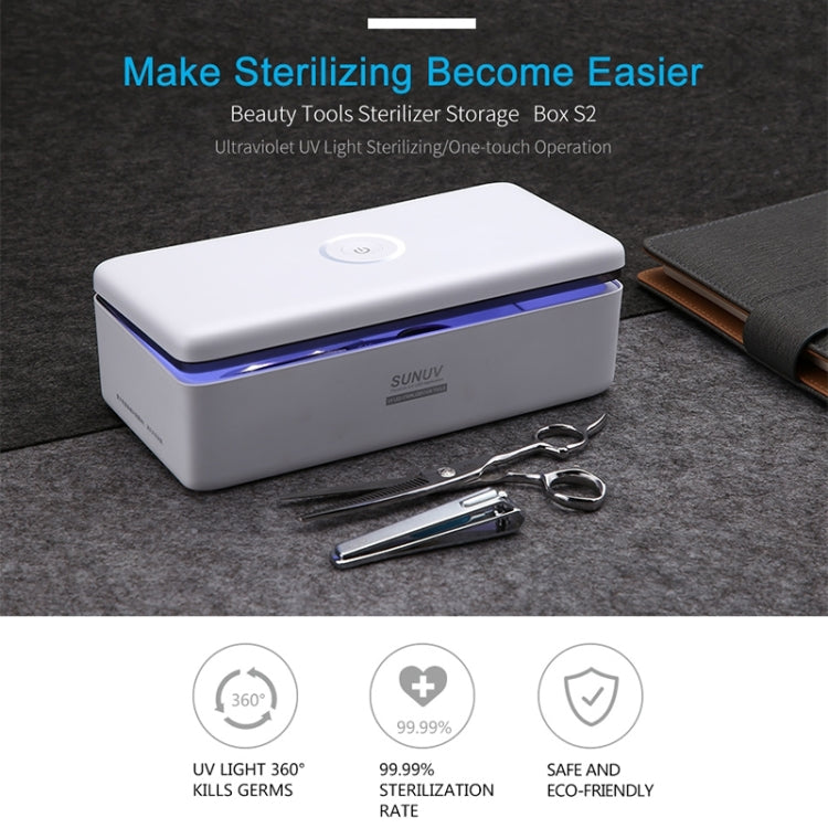 SUNUV S2 Portable Intelligent Germicidal Lamp / beauty Manicure Tool LED UV Disinfection Box