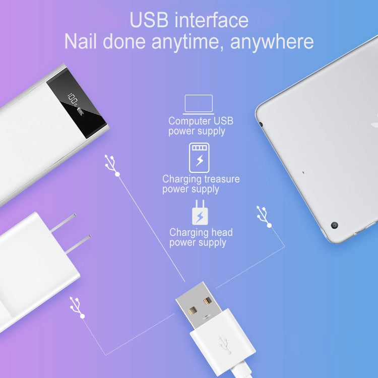 K10 24W Manicure Phototherapy Lamp / Double Light Source LED Sun Lamp UV Phototherapy Glue / Intelligent Nail Burning Lamp