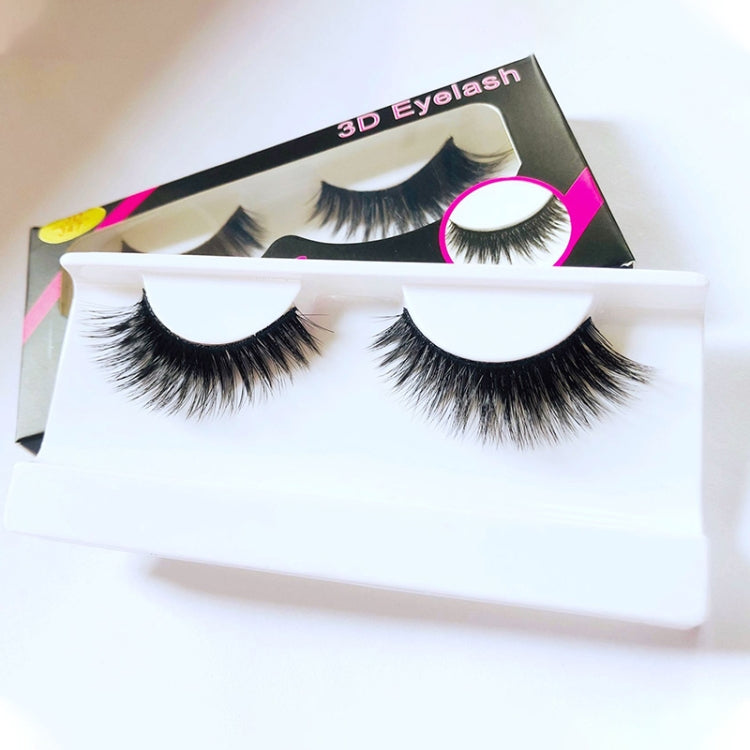 1 Pair 3D Thick Natural Makeup Lashes Black False Eyelashes