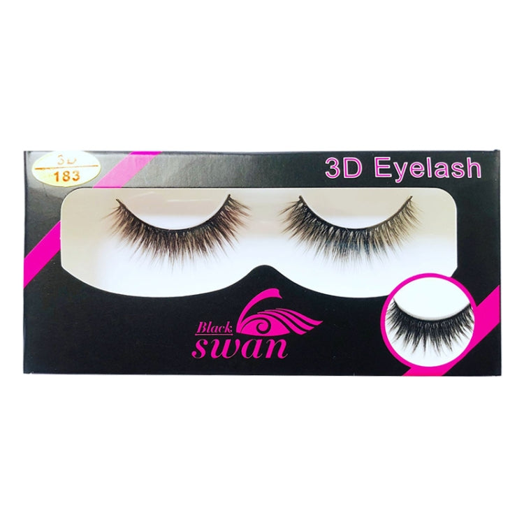 1 Pair 3D Natural Makeup Lashes Black False Eyelashes