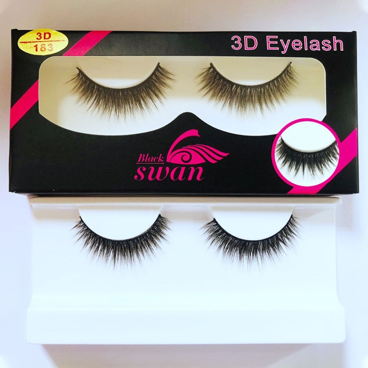 1 Pair 3D Natural Makeup Lashes Black False Eyelashes