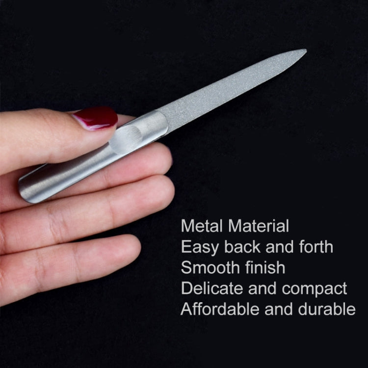 10 PCS Stainless Steel Polished Nail File, Length : 118mm