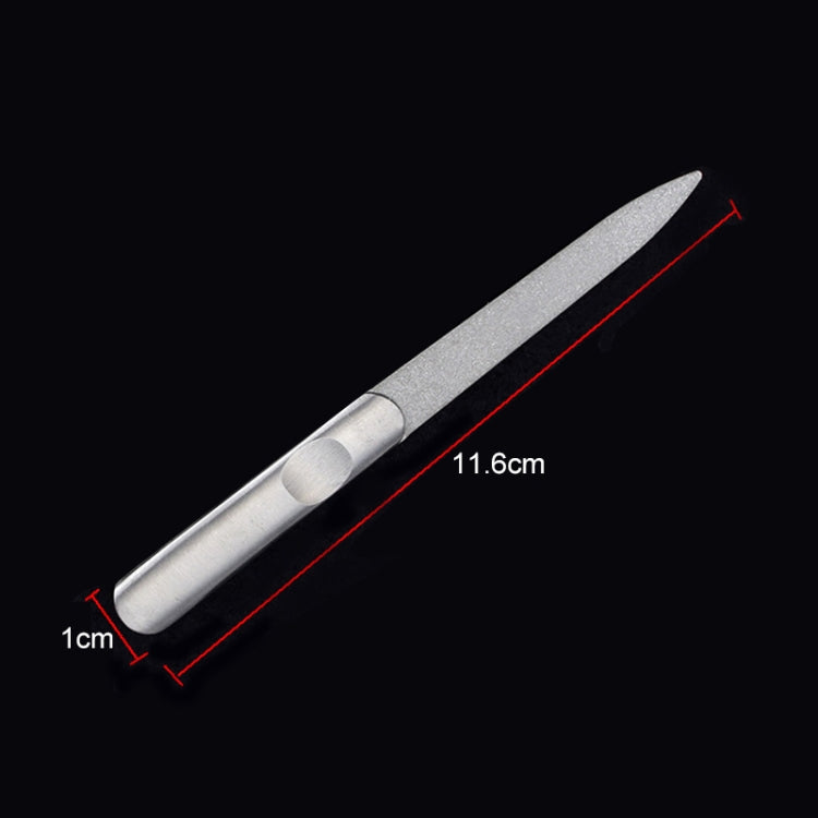 10 PCS Stainless Steel Polished Nail File, Length : 118mm