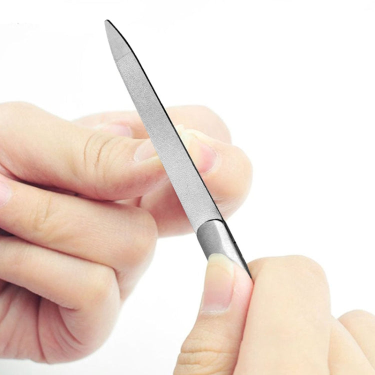 10 PCS Stainless Steel Polished Nail File, Length : 118mm