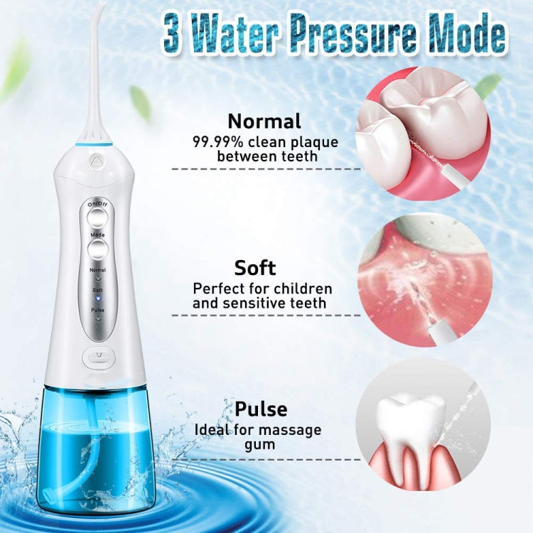 WF-102 Portable 1400mAh USB-Rechargeable Water Flosser IPX7 Waterproof Oral Irrigator