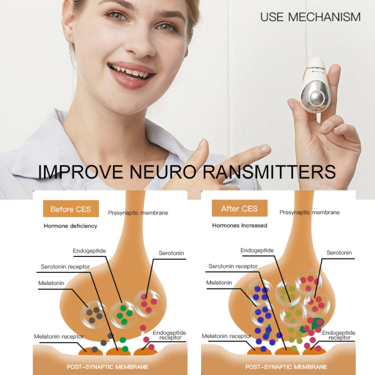 HE-M002 Hand Held USB Rechargeable Low Frequency Pulse Sleep Aid Instrument Head Massage Sleep Instrument