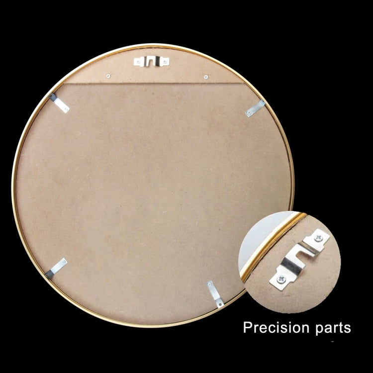 [US Warehouse] 24 inch Wall-mounted Round Metal Frame Plane Mirror Bathroom Vanity Mirror(Gold)