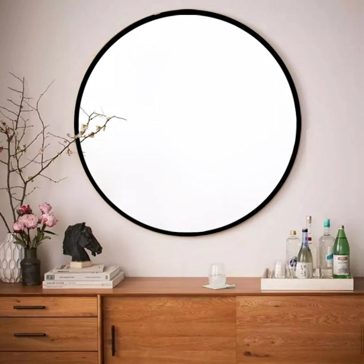 [US Warehouse] 31.5 inch Wall-mounted Round Metal Frame Plane Mirror Bathroom Vanity Mirror
