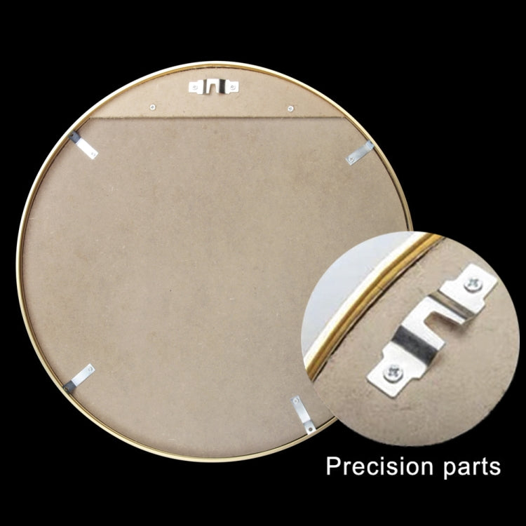 [US Warehouse] 27.5 inch Wall-mounted Round Metal Frame Plane Mirror Bathroom Vanity Mirror(Gold)