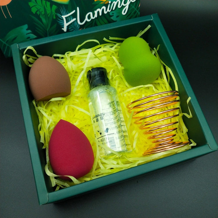 Gourd Water-drop Sponge Makeup Egg Soft Cosmetic Puffs Set with Sponge Cleanser (Lafite Mat)