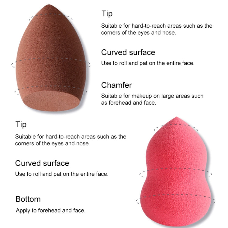 Gourd Water-drop Sponge Makeup Egg Soft Cosmetic Puffs Set (Hard Box)